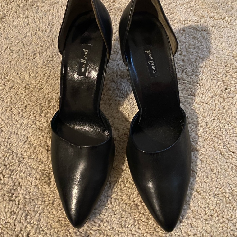 Paul Green Black Leather Pumps 7 1/2